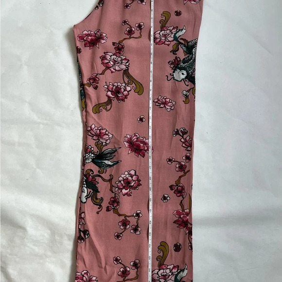 Sofie Schnoor Pull On Wide Leg High Waist Pink Coy Carp Printed Pants L NWT - Picture 7 of 10